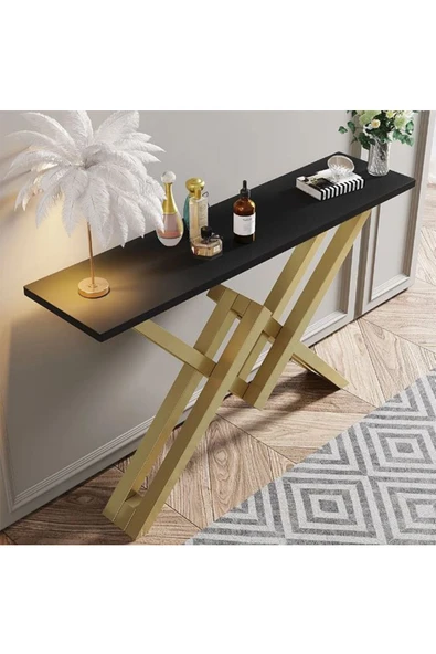 Hitit Dekorasyon Fiona Gold Metal Siyah Dresuar - 4