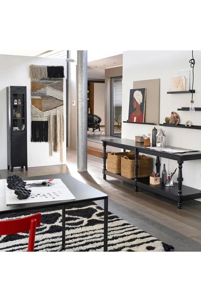 Hitit Dekorasyon Apei Siyah Metal Orta Sehpa - Resim 2