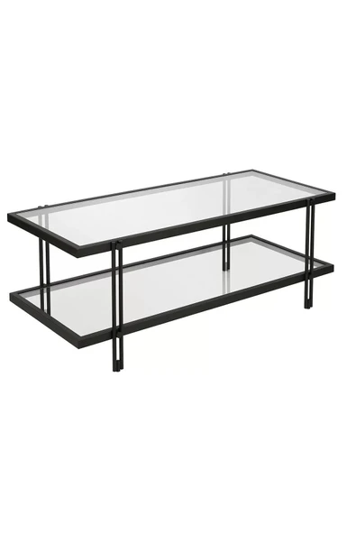 Hitit Dekorasyon Dolores Siyah Metal Orta Sehpa - Resim 4