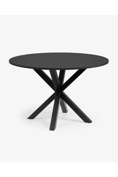 Hitit Dekorasyon Sleteos Yemek Masası Siyah Ayak Siyah Tabla