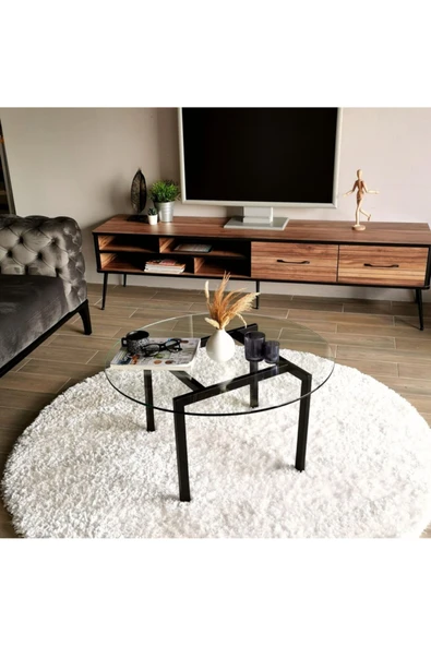 Hitit Dekorasyon Chi Siyah Metal Cam Orta Sehp - Resim 7