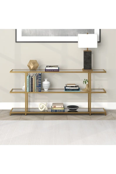 Hitit Dekorasyon Betty Gold Metal&cam Dresuar 160cm - Resim 2