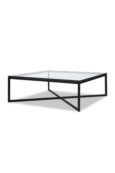 Hitit Dekorasyon Meteo Siyah Metal Cam Kare Orta Sehpa - 4