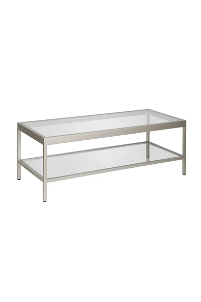 Hitit Dekorasyon Beatrice Gri Metal Orta Sehpa - Resim 2