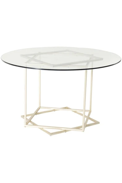 Hitit Dekorasyon Shannel Gold Metal&cam Orta Sehpa - Resim 4