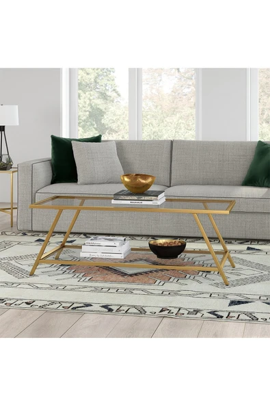 Hitit Dekorasyon Sheila Gold Metal Orta Sehpa - 4