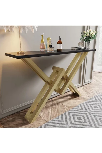 Hitit Dekorasyon Fiona Gold Metal Siyah Dresuar - 3