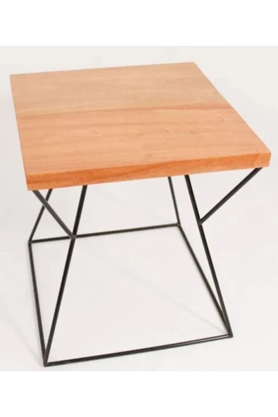 Hitit Dekorasyon Diana Siyah Metal Yan Sehpa - Resim 2