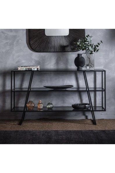 Hitit Dekorasyon Miranda Siyah Metal&cam Dresuar - 3