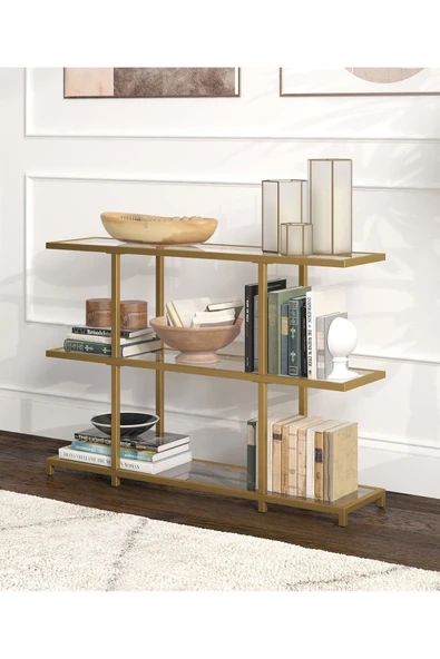 Hitit Dekorasyon Betty Gold Metal&cam Dresuar 107cm - Resim 5