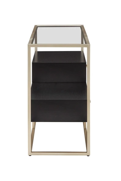 Hitit Dekorasyon Faye Gold Metal Ahşap&cam Dresuar - 5