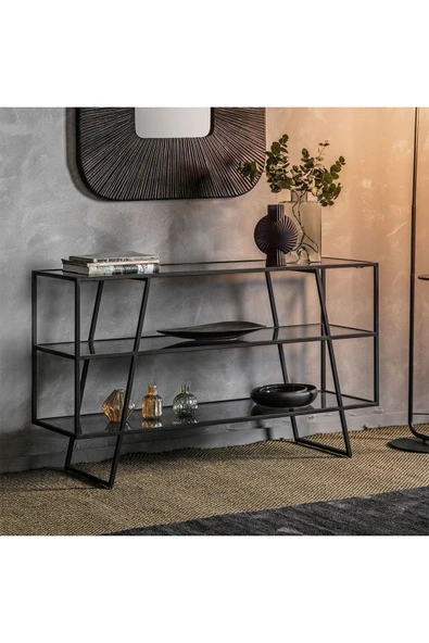 Hitit Dekorasyon Miranda Siyah Metal&cam Dresuar - 2