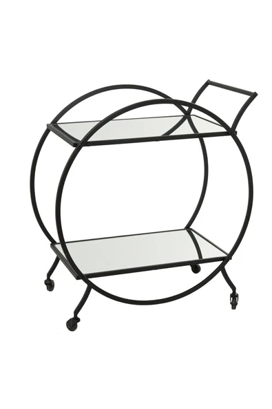 Hitit Dekorasyon Dorka Siyah Metal Servis Arabası