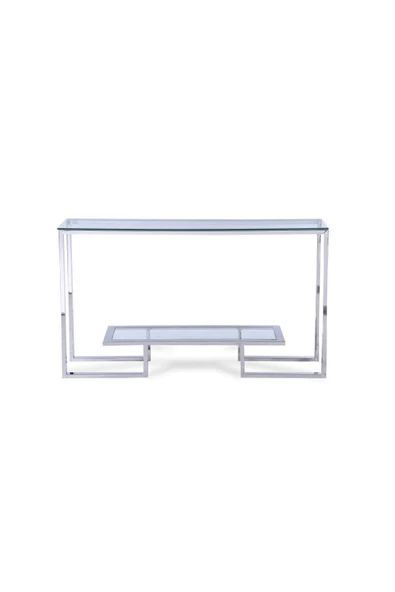 Hitit Dekorasyon Woft Paslanmaz Metal Cam Dresuar Konsol - Resim 2