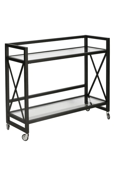 Hitit Dekorasyon Maya Siyah Metal Servis Arabası