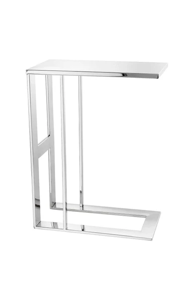 Hitit Dekorasyon Polina Gümüş Metal C Sehpa - 2