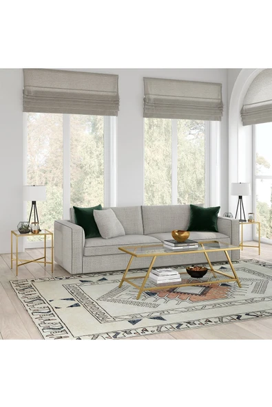 Hitit Dekorasyon Sheila Gold Metal Orta Sehpa - 6