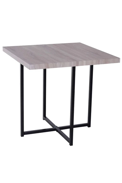 Hitit Dekorasyon Agloc Siyah Metal Ahşap Yemek Masası Seti - 5