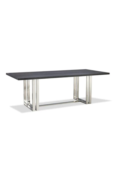 Hitit Dekorasyon Lenno Paslanmaz Metal Ahşap Yemek Masası