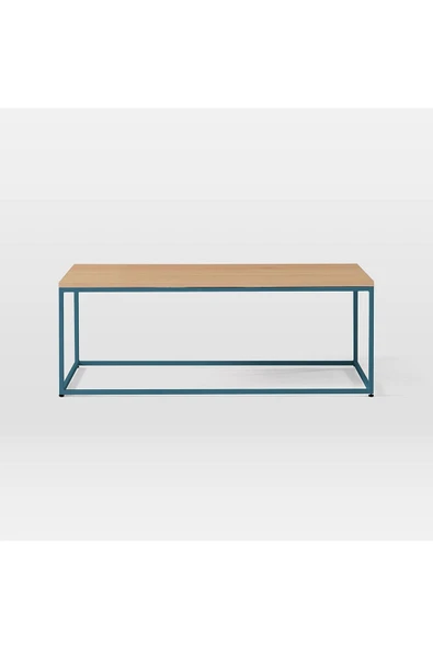 Hitit Dekorasyon Stream Metal Orta Sehpa Pantone Ayak Meşe Tabla - 3