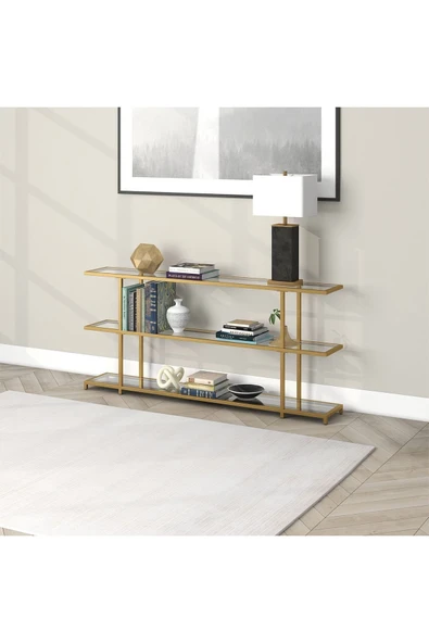 Hitit Dekorasyon Betty Gold Metal&cam Dresuar 160cm - Resim 6