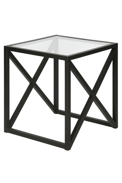 Hitit Dekorasyon Etta Siyah Metal Cam Yan Sehpa - Resim 5