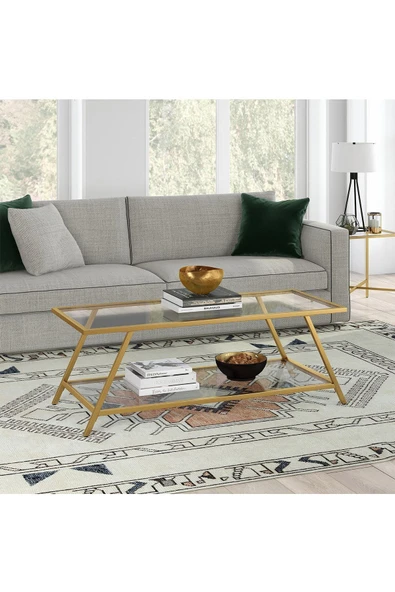 Hitit Dekorasyon Sheila Gold Metal Orta Sehpa - 5