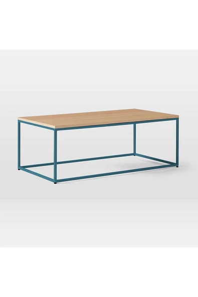 Hitit Dekorasyon Stream Metal Orta Sehpa Pantone Ayak Meşe Tabla - 2