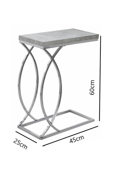 Hitit Dekorasyon Şemi Paslanmaz Metal Yan Sehpa - 3