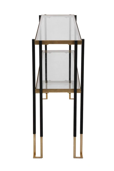 Hitit Dekorasyon Fiorella Pirinç Eskitme&siyah Metal Dresuar - Resim 4