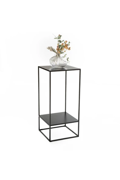 Hitit Dekorasyon Vued Siyah Metal Yan Sehpa ürün görseli 1