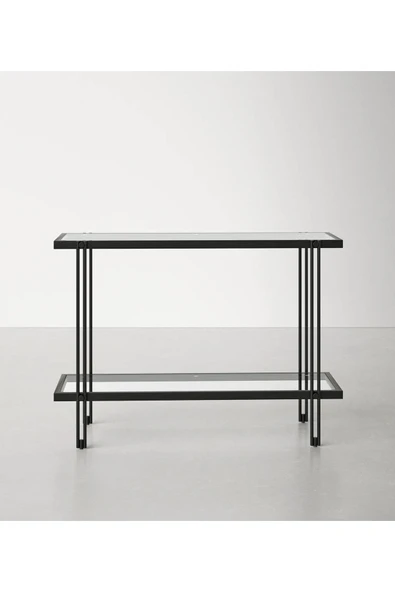 Hitit Dekorasyon Dolores Siyah Metal&cam Dresuar 107cm ürün görseli