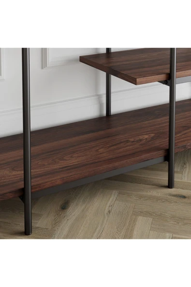 Hitit Dekorasyon Adler Siyah Metal Ahşap Tv Ünitesi - 3