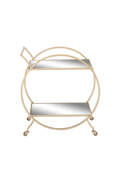 Hitit Dekorasyon Dorka Gold Metal Servis Arabası