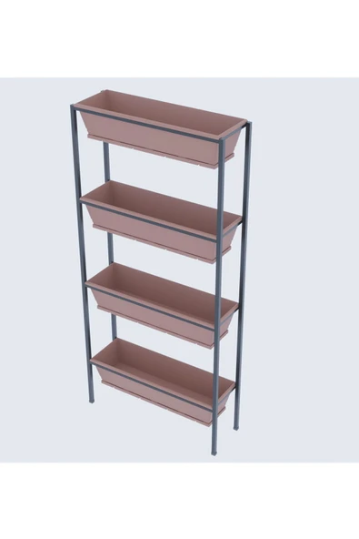 Hitit Dekorasyon Sandra Siyah Metal Balkon Saksılık & Çiçeklik - 3