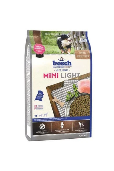 Bosch Mini Light Glutensiz Kümes Hayvanlı Köpek Maması 2,5 Kg - 1