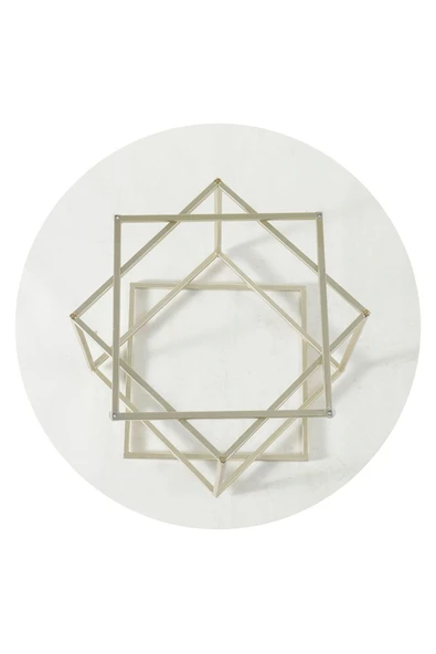 Hitit Dekorasyon Shannel Gold Metal&cam Orta Sehpa - Resim 3