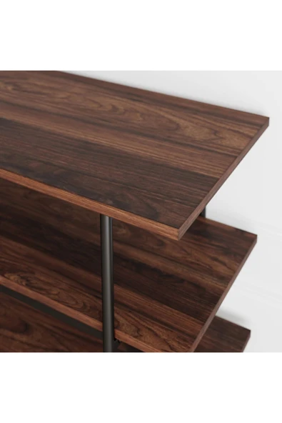 Hitit Dekorasyon Adler Siyah Metal Ahşap Tv Ünitesi - 4