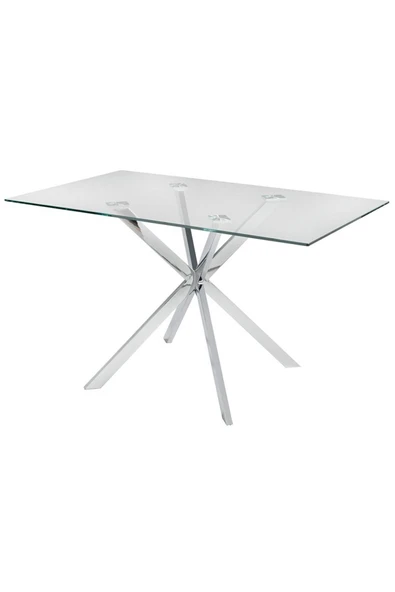 Hitit Dekorasyon Zalika Paslanmaz Metal Yemek Masası