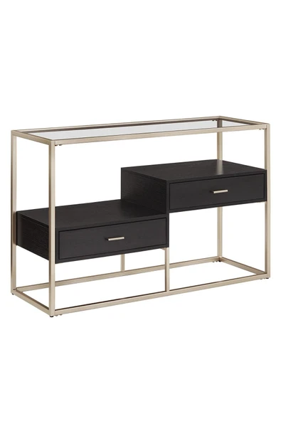 Hitit Dekorasyon Faye Gold Metal Ahşap&cam Dresuar - 3