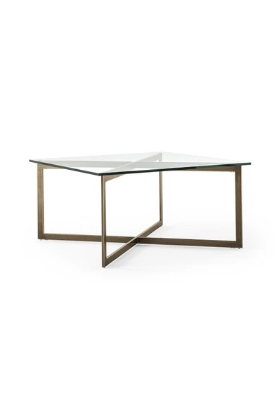 Hitit Dekorasyon Kipling Pirinç Eskitme Metal Cam Orta Sehpa ürün görseli 1