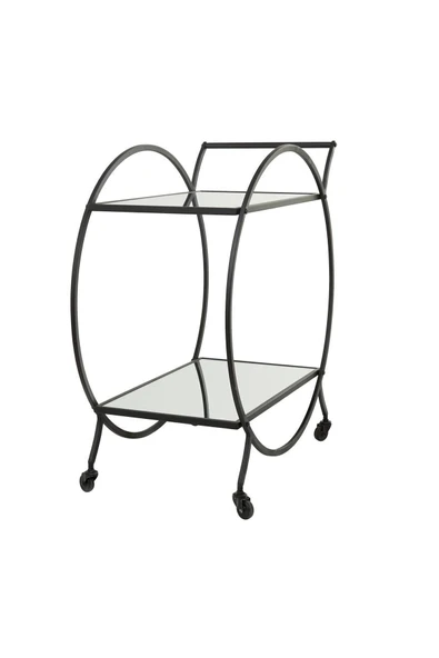 Hitit Dekorasyon Dorka Siyah Metal Servis Arabası - 3