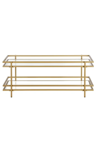 Hitit Dekorasyon Yashira Gold Metal&cam Orta Sehpa - Resim 6