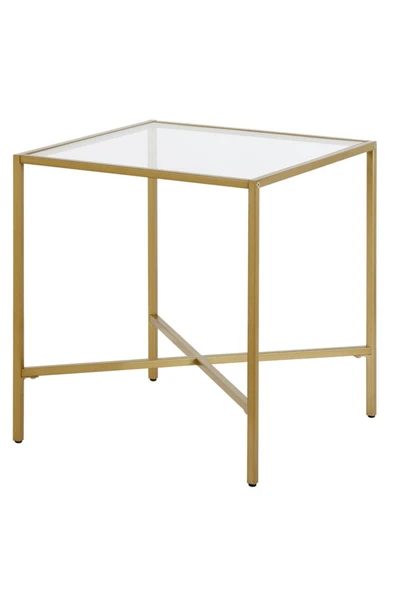 Hitit Dekorasyon Ell Gold Metal Cam Yan Sehpa - Resim 3