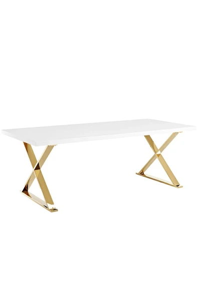 Hitit Dekorasyon Shine Gold Metal Yemek Masası - 2