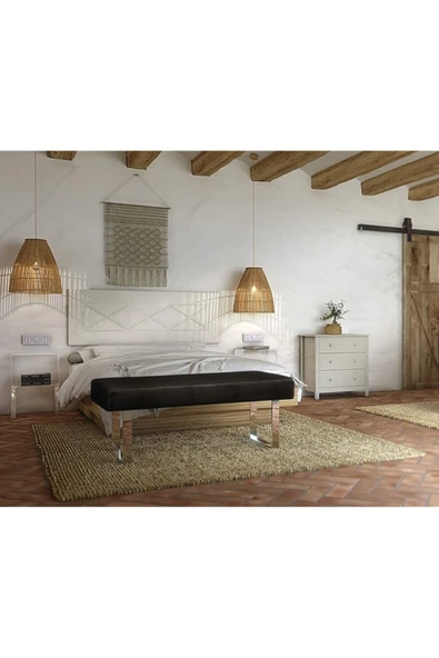 Hitit Dekorasyon Amana Paslanmaz Metal Bench