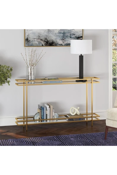 Hitit Dekorasyon Hana Gold Metal&cam Dresuar - 5