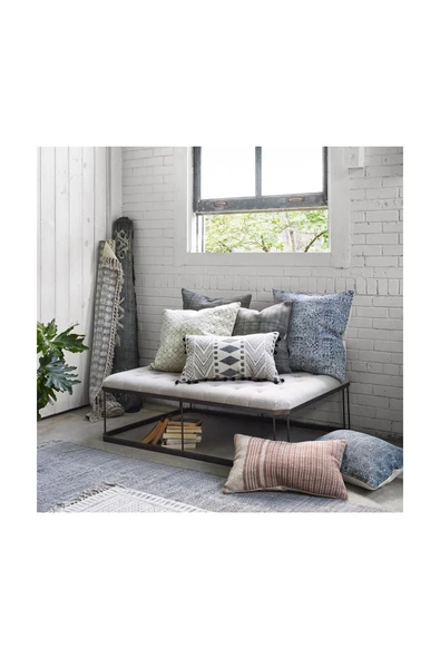 Hitit Dekorasyon Cope Siyah Metal Bench - 2