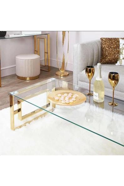 Hitit Dekorasyon Laura Gold Orta Sehpa - 2