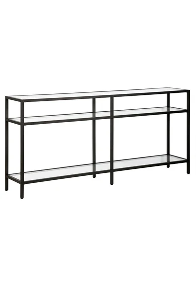 Hitit Dekorasyon Agata Siyah İkili Metal Dresuar Konsol - 2